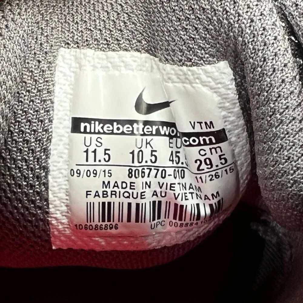 Nike Air Max Excellerate 4 Running Shoes Men's Size 11.5 Black Athletic Sneakers